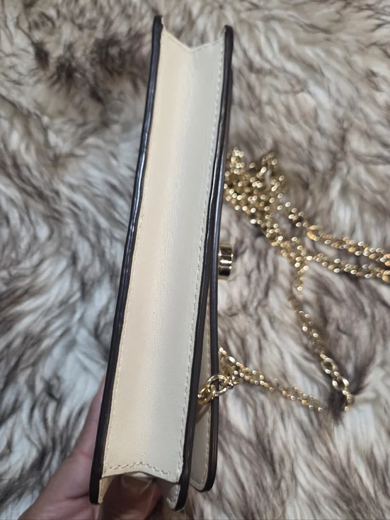 henri bendel Cream Leather Turn-Lock Clutch/shoulderbag - Picture 9 of 9